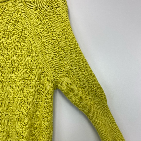 Anthropologie Sparrow Neon Yellow Sweater - Picture 8 of 10